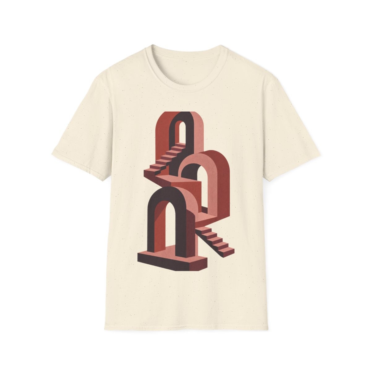 Soft Structure graphic on a Natural shirt